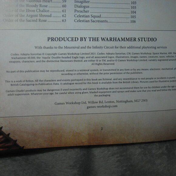 Warhammer Hardcover Book 40,000 40K Codex: Adepta Sororitas 2409A7 - Picture 5 of 11